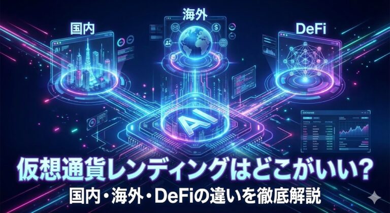 DeFi CeFi 国内取引所 レンディング 比較